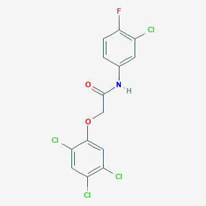 molecular formula C14H8Cl4FNO2 B5144697 N-(3-chloro-4-fluorophenyl)-2-(2,4,5-trichlorophenoxy)acetamide 