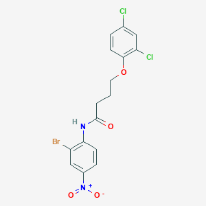 molecular formula C16H13BrCl2N2O4 B5144708 N-(2-bromo-4-nitrophenyl)-4-(2,4-dichlorophenoxy)butanamide 