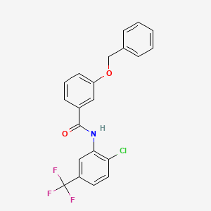 molecular formula C21H15ClF3NO2 B5144717 3-(benzyloxy)-N-[2-chloro-5-(trifluoromethyl)phenyl]benzamide 