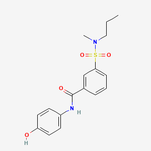molecular formula C17H20N2O4S B5144721 N-(4-hydroxyphenyl)-3-{[methyl(propyl)amino]sulfonyl}benzamide 