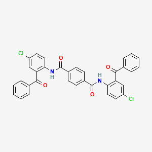 molecular formula C34H22Cl2N2O4 B5144734 N,N'-bis(2-benzoyl-4-chlorophenyl)terephthalamide 