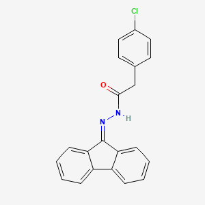 molecular formula C21H15ClN2O B5144739 2-(4-chlorophenyl)-N'-9H-fluoren-9-ylideneacetohydrazide 