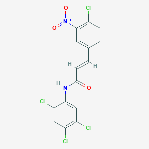 molecular formula C15H8Cl4N2O3 B5144777 3-(4-chloro-3-nitrophenyl)-N-(2,4,5-trichlorophenyl)acrylamide 