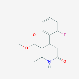 molecular formula C14H14FNO3 B5144786 methyl 4-(2-fluorophenyl)-2-methyl-6-oxo-1,4,5,6-tetrahydro-3-pyridinecarboxylate 