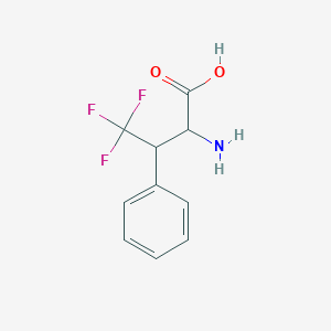 molecular formula C10H10F3NO2 B051448 2-氨基-4,4,4-三氟-3-苯基丁酸 CAS No. 114829-12-8