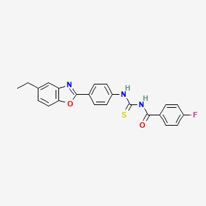 N-({[4-(5-ethyl-1,3-benzoxazol-2-yl)phenyl]amino}carbonothioyl)-4-fluorobenzamide