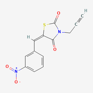 molecular formula C13H8N2O4S B5144821 5-(3-nitrobenzylidene)-3-(2-propyn-1-yl)-1,3-thiazolidine-2,4-dione 