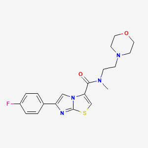 6-(4-fluorophenyl)-N-methyl-N-[2-(4-morpholinyl)ethyl]imidazo[2,1-b][1,3]thiazole-3-carboxamide