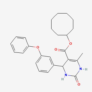 molecular formula C26H30N2O4 B5144874 cyclooctyl 6-methyl-2-oxo-4-(3-phenoxyphenyl)-1,2,3,4-tetrahydro-5-pyrimidinecarboxylate 