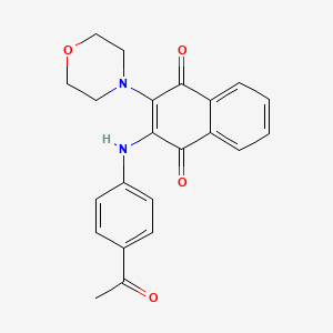 molecular formula C22H20N2O4 B5144902 2-[(4-acetylphenyl)amino]-3-(4-morpholinyl)naphthoquinone 