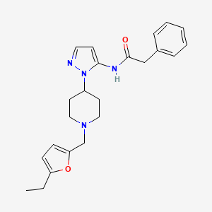 molecular formula C23H28N4O2 B5144934 N-(1-{1-[(5-ethyl-2-furyl)methyl]-4-piperidinyl}-1H-pyrazol-5-yl)-2-phenylacetamide 