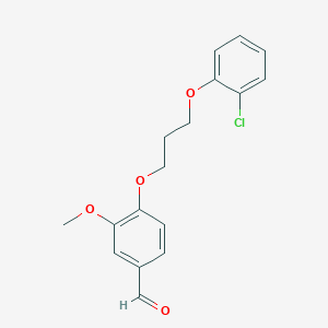 molecular formula C17H17ClO4 B5144941 4-[3-(2-chlorophenoxy)propoxy]-3-methoxybenzaldehyde 