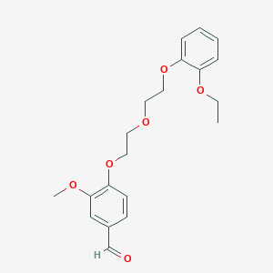 molecular formula C20H24O6 B5145007 4-{2-[2-(2-ethoxyphenoxy)ethoxy]ethoxy}-3-methoxybenzaldehyde 
