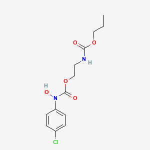 molecular formula C13H17ClN2O5 B5145028 2-[(propoxycarbonyl)amino]ethyl (4-chlorophenyl)hydroxycarbamate 