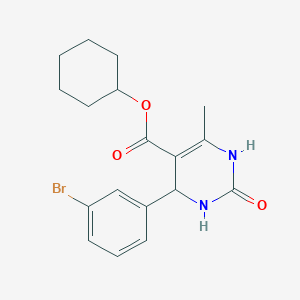 molecular formula C18H21BrN2O3 B5145032 cyclohexyl 4-(3-bromophenyl)-6-methyl-2-oxo-1,2,3,4-tetrahydro-5-pyrimidinecarboxylate 