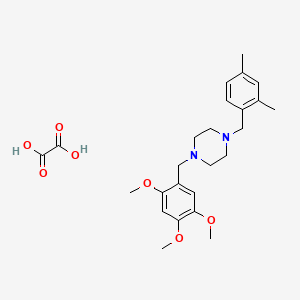 molecular formula C25H34N2O7 B5145063 1-(2,4-dimethylbenzyl)-4-(2,4,5-trimethoxybenzyl)piperazine oxalate 