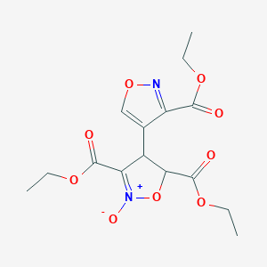 molecular formula C15H18N2O9 B5145097 diethyl 4-[3-(ethoxycarbonyl)-4-isoxazolyl]-4,5-dihydro-3,5-isoxazoledicarboxylate 2-oxide 