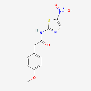 molecular formula C12H11N3O4S B5145108 2-(4-methoxyphenyl)-N-(5-nitro-1,3-thiazol-2-yl)acetamide 