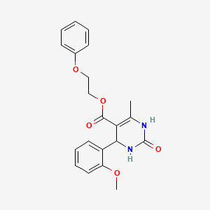 molecular formula C21H22N2O5 B5145123 2-phenoxyethyl 4-(2-methoxyphenyl)-6-methyl-2-oxo-1,2,3,4-tetrahydro-5-pyrimidinecarboxylate 