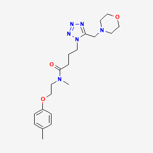 molecular formula C20H30N6O3 B5145133 N-methyl-N-[2-(4-methylphenoxy)ethyl]-4-[5-(4-morpholinylmethyl)-1H-tetrazol-1-yl]butanamide 