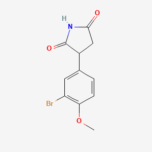 molecular formula C11H10BrNO3 B5145151 3-(3-bromo-4-methoxyphenyl)-2,5-pyrrolidinedione 