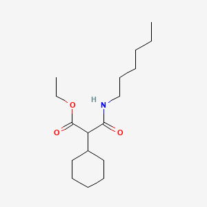 molecular formula C17H31NO3 B5145169 ethyl 2-cyclohexyl-3-(hexylamino)-3-oxopropanoate 