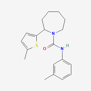 molecular formula C19H24N2OS B5145172 N-(3-methylphenyl)-2-(5-methyl-2-thienyl)-1-azepanecarboxamide 