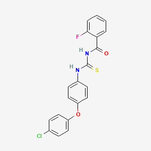 N-({[4-(4-chlorophenoxy)phenyl]amino}carbonothioyl)-2-fluorobenzamide