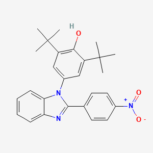 molecular formula C27H29N3O3 B5145187 2,6-di-tert-butyl-4-[2-(4-nitrophenyl)-1H-benzimidazol-1-yl]phenol 