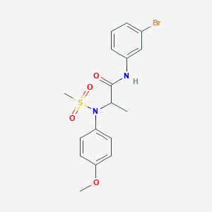 molecular formula C17H19BrN2O4S B5145191 N~1~-(3-bromophenyl)-N~2~-(4-methoxyphenyl)-N~2~-(methylsulfonyl)alaninamide 