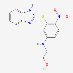 molecular formula C16H16N4O3S B5145209 1-{[3-(1H-benzimidazol-2-ylthio)-4-nitrophenyl]amino}-2-propanol 
