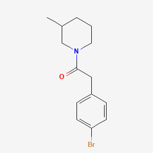 molecular formula C14H18BrNO B5145231 1-[(4-bromophenyl)acetyl]-3-methylpiperidine 