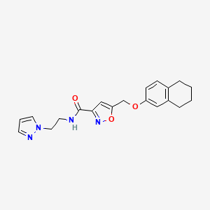N-[2-(1H-pyrazol-1-yl)ethyl]-5-[(5,6,7,8-tetrahydro-2-naphthalenyloxy)methyl]-3-isoxazolecarboxamide