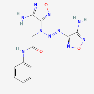 molecular formula C12H12N10O3 B5145249 2-[1,3-bis(4-amino-1,2,5-oxadiazol-3-yl)-2-triazen-1-yl]-N-phenylacetamide 