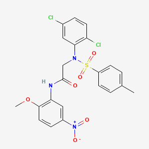 molecular formula C22H19Cl2N3O6S B5145254 N~2~-(2,5-dichlorophenyl)-N~1~-(2-methoxy-5-nitrophenyl)-N~2~-[(4-methylphenyl)sulfonyl]glycinamide 