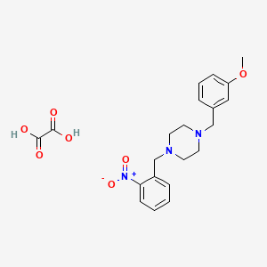 molecular formula C21H25N3O7 B5145266 1-(3-methoxybenzyl)-4-(2-nitrobenzyl)piperazine oxalate 