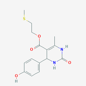molecular formula C15H18N2O4S B5145270 2-(methylthio)ethyl 4-(4-hydroxyphenyl)-6-methyl-2-oxo-1,2,3,4-tetrahydro-5-pyrimidinecarboxylate 