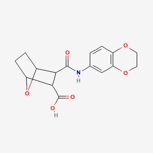 molecular formula C16H17NO6 B5145281 3-[(2,3-dihydro-1,4-benzodioxin-6-ylamino)carbonyl]-7-oxabicyclo[2.2.1]heptane-2-carboxylic acid 