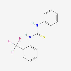 molecular formula C14H11F3N2S B5145289 N-phenyl-N'-[2-(trifluoromethyl)phenyl]thiourea 