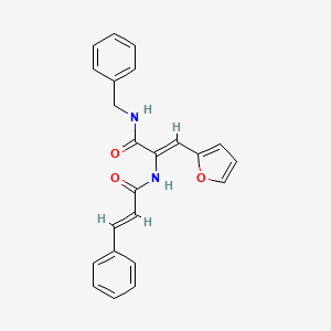 molecular formula C23H20N2O3 B5145309 N-benzyl-2-(cinnamoylamino)-3-(2-furyl)acrylamide 