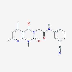 molecular formula C19H17N5O3 B5145314 N-(3-cyanophenyl)-2-(1,5,7-trimethyl-2,4-dioxo-1,4-dihydropyrido[2,3-d]pyrimidin-3(2H)-yl)acetamide 