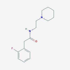 2-(2-fluorophenyl)-N-[2-(1-piperidinyl)ethyl]acetamide