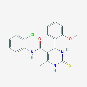 N-(2-chlorophenyl)-4-(2-methoxyphenyl)-6-methyl-2-thioxo-1,2,3,4-tetrahydro-5-pyrimidinecarboxamide