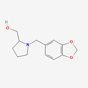 [1-(1,3-benzodioxol-5-ylmethyl)-2-pyrrolidinyl]methanol