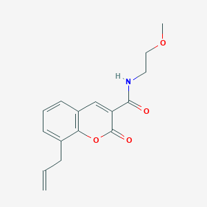 molecular formula C16H17NO4 B5145337 8-allyl-N-(2-methoxyethyl)-2-oxo-2H-chromene-3-carboxamide 