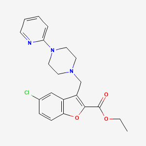 ethyl 5-chloro-3-{[4-(2-pyridinyl)-1-piperazinyl]methyl}-1-benzofuran-2-carboxylate