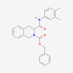 molecular formula C26H26N2O3 B5145349 benzyl 3-{[(3,4-dimethylphenyl)amino]carbonyl}-3,4-dihydro-2(1H)-isoquinolinecarboxylate 