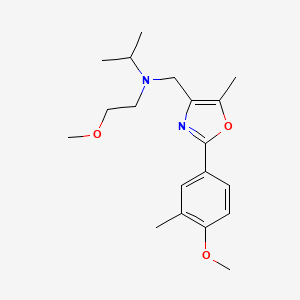 molecular formula C19H28N2O3 B5145367 N-(2-methoxyethyl)-N-{[2-(4-methoxy-3-methylphenyl)-5-methyl-1,3-oxazol-4-yl]methyl}-2-propanamine 