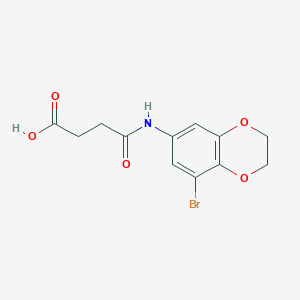 molecular formula C12H12BrNO5 B5145384 4-[(8-bromo-2,3-dihydro-1,4-benzodioxin-6-yl)amino]-4-oxobutanoic acid 