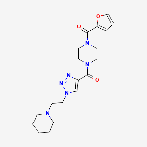 molecular formula C19H26N6O3 B5145391 1-(2-furoyl)-4-({1-[2-(1-piperidinyl)ethyl]-1H-1,2,3-triazol-4-yl}carbonyl)piperazine 